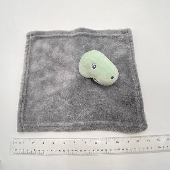 2019 Elle & Jaye Green Dinosaur Lovey Gray Plush 13" Security Blanket Target - Picture 3 of 8